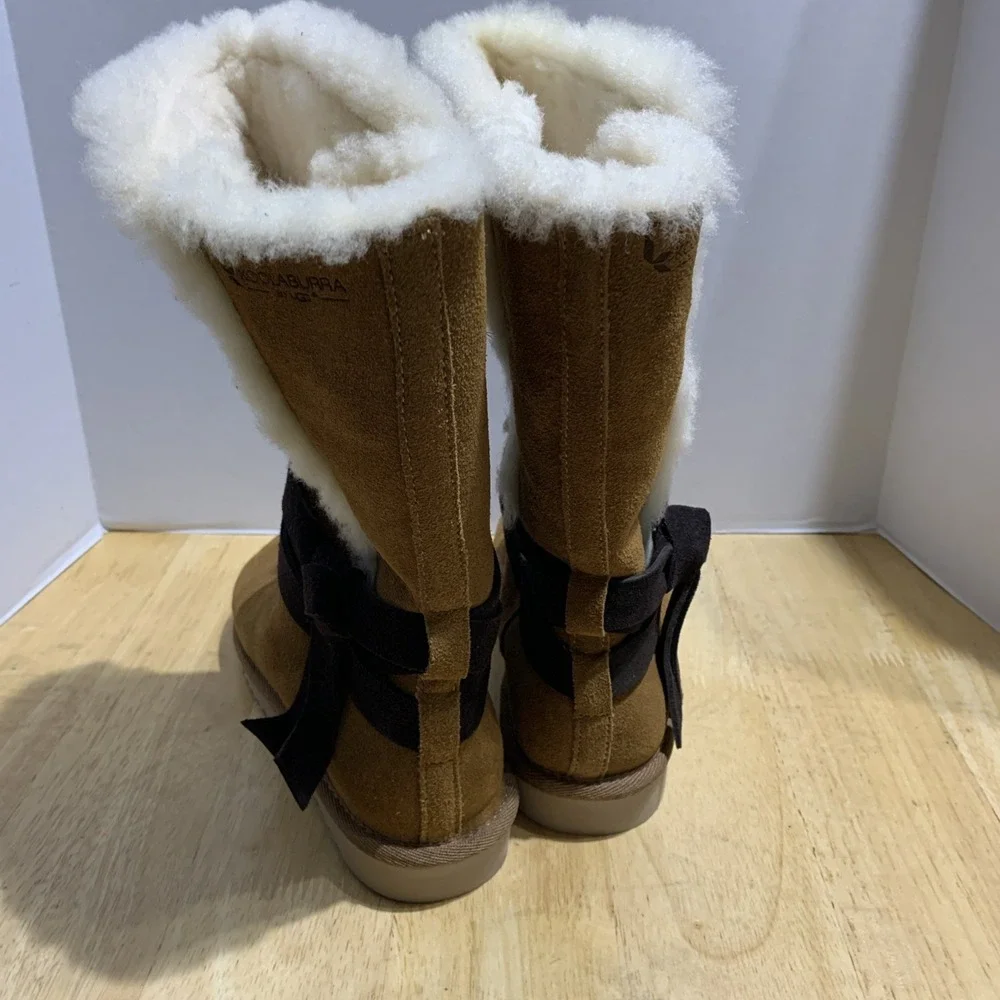 Koolaburra by Ugg Boots‎ Womens 8 Rozalia Brown Suede Lined Winter Pull On Shoes